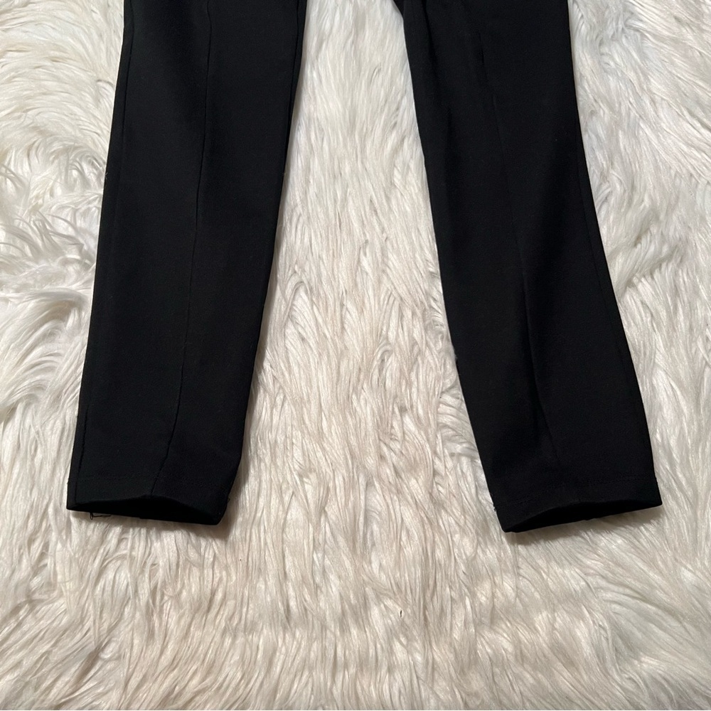 Zara Basic Collection Women's Sz Medium Pull On Dress Pants Skinny Black Texture - Picture 2 of 8